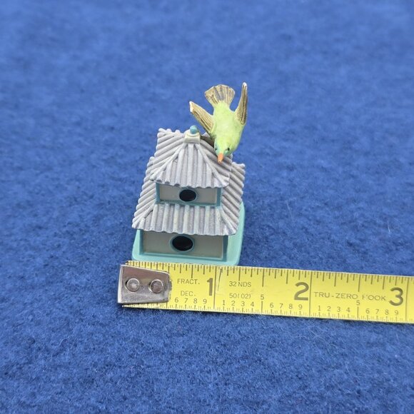 Vintage Lenox Garden Birdhouse Thimble Broad Billed Hummingbird on Pagoda 1994 - Picture 5 of 5